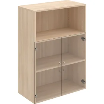 Policová skříň D 3 80 05 – Skříň policová dvéřová 111 × 80 cm - Čiré , Akát , USN – Hobis