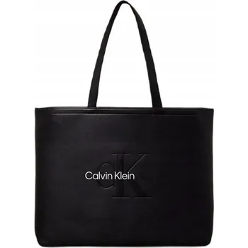 Kabelka Dámská kabelka shopper Calvin Klein CK Sculpted Tote Velká Černá