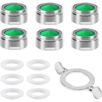 Vinabo 6dílná sada perlátorů do kuchyně a koupelny, filtr do dřezu, univerzální filtr, perlátor na