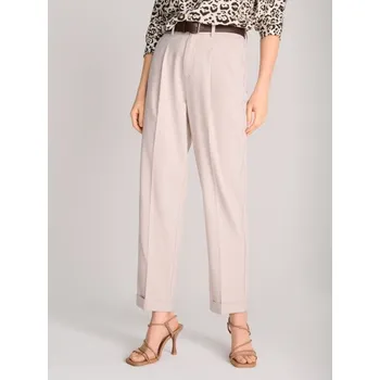 Dámská móda Sinsay - Kalhoty s&nbsp;páskem - béžová - 674DA-02X - 674DA-02X-L