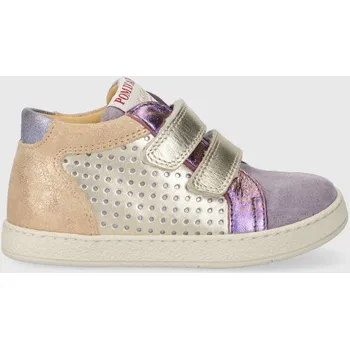 Dívčí tenisky Kožené sneakers boty Pom D'api P1PGBD0403.19.23 růžová 03X, EUR 20
