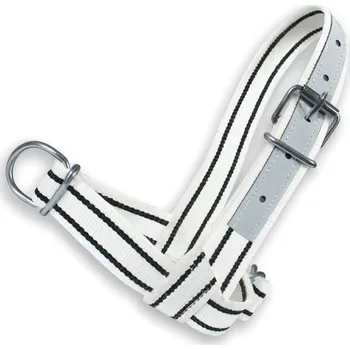 Ohlávka pro telata, bílá, černý proužek