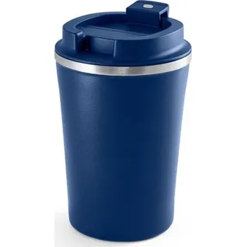 Termohrnek PHELPS. Cestovní hrnek z nerezové oceli a PP 470 ml - Námořnická Modrá