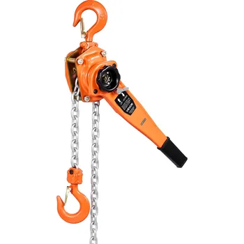 Stavebniny Vevor Pákový kladkostroj 1,5 t, zdvih 3 m, řetěz G80, mechanická brzda