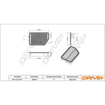 Vzduchový filtr Vzduchový filtr Dr!ve+ DP1110.10.0181