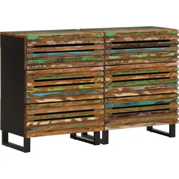 Organizace kuchyně vidaXL Příborníky 2 ks 60 x 34 x 75 cm masivní akáciové dřevo [3217080] Barva: Vícebarevný