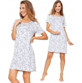 Dámské noční prádlo Košile noční Moraj viskóza s krátkým rukávem před kolena 3XL