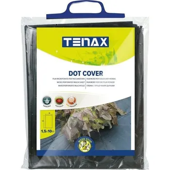 Zahrada Tenax Dot Cover 1,50x10 m Černá, Mikroperforovaná textilie na hubení plevele do mulče, Ideální pro