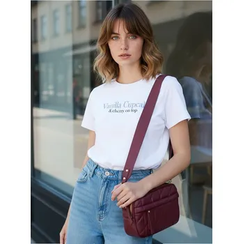 Sinsay - Bavlněné tričko s nápisem - bílá - 354EV-00X - 354EV-00X-L