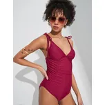 Sinsay - Jednodílné plavky - burgundy - 773CX-53X - 773CX-53X-XS-2