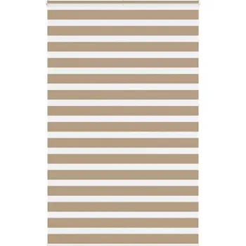 Roleta vidaXL Zebra roleta 145x230 cm šířka látky 140,9 cm polyester [4014816] Barva: sand brown