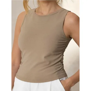 Sinsay - Top se řasením - krémová - 304AI-12X - 304AI-12X-M