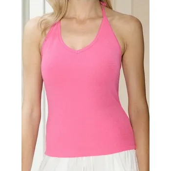 Sinsay - Bavlněný top s vázáním - sytě růžová - 658BE-42X - 658BE-42X-M