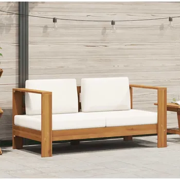 Zahradní pohovka vidaXL Zahradní pohovka s poduškami 140 cm masivní akácie [47273] Barva: krémová