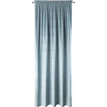 Obraz Závěs 140x270 modrý VELUR Páska Eurofirany