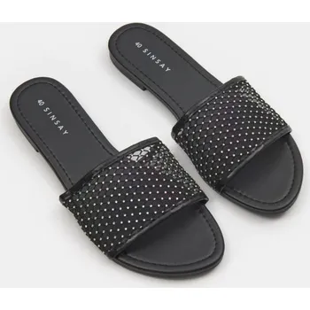 Dámské pantofle Sinsay - Pantofle se síťovinou a kamínky - černá - 941DG-99X - 941DG-99X-36