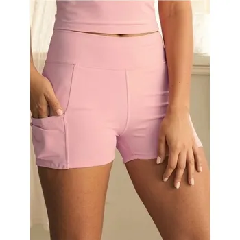 Dámská móda Sinsay - Přiléhavé sportovní šortky Gym Hard - růžová - 7757X-30X - 7757X-30X-XXL