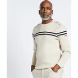 TRIBORD Pánský námořnický svetr 3XL BÉŽOVÁ|MODRÁ