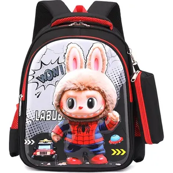 Školní batoh Batoh + školní penál LABUBU pro děti, velký formát A4