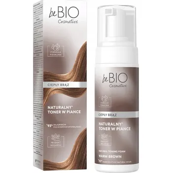 Barva na vlasy BeBIO PŘÍRODNÍ TÓNUJÍCÍ TONER NA VLASY TEPLÁ HNĚDÁ 120 ml