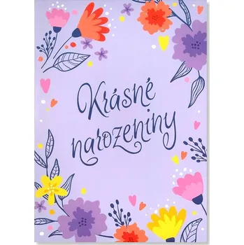 Albi Přání s efekty KRÁSNÉ NAROZENINY (3D květiny) c120073