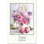 Ditipo Blahopřání - K VÝROČÍ 60tiny (pivoňky a růže) 6890599