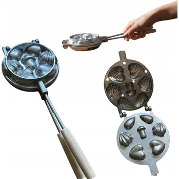 Nádoba na pečení Forma na pečení cukroví, oplatkovač na oříšky, mušličky, srdíčka, formičky