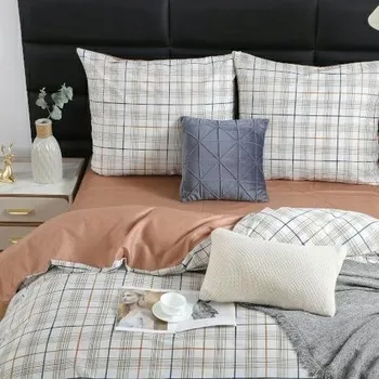 Povlečení POVLEČENÍ 140x200 + POVLEČENÍ NA POLŠTÁŘ 70x80 OBOUSTRANNÉ BAVLNĚNÝ SATÉN KOSTKA