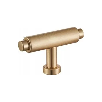 Nábytková úchytka reling zlatá matná 5 x 1,2 x 3 cm