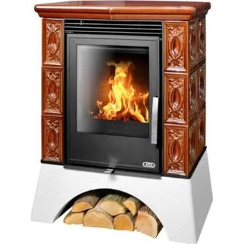 Krbová kamna ABX Helvetia KP I. bílý sokl hnědá