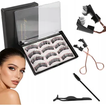 Umělé řasy 12 KUSŮ MAGNETICKÝCH UMĚLÝCH ŘAS SADA PŘIROZENÉ DLOUHÉ POHODLNÉ