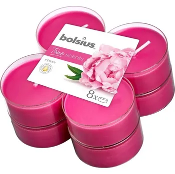 Svíčka Bolsius Čajové svíčky MAXI - PEONY, 8 ks b060005