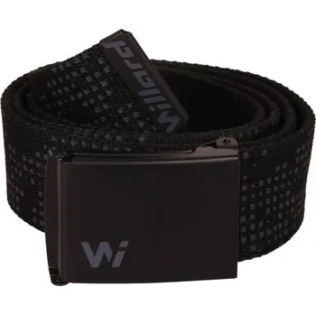 Módní doplněk Látkový opasek s kovovou sponou Willard RENI S/M Černá, Tmavě šedá