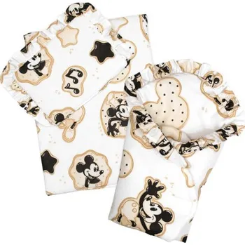 Hračka Sada pro panenku 3D - zavinovačka, peřinka a polštářek, Myška retro