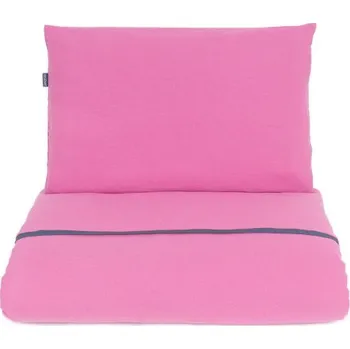 Mušelínové povlečení do postýlky 135x100 - tm. růžová