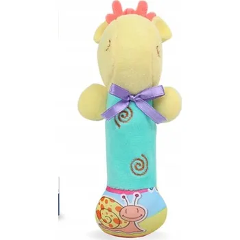 Plyšové chrastítko Tulimi, Baby Giraffe - modré