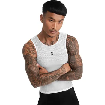 Pánská móda SIROKO Pánské cyklistické funkční tílko Siroko Atomic L BÍLÁ