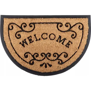 Rohožka Kokosová rohožka s gumovým PVC podkladem půlkruh WALKER 60x40 cm silná WELCOME