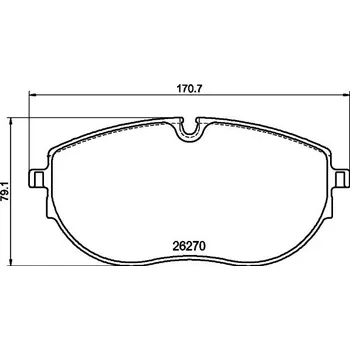 Brzdová destička Sada brzdových destiček, kotoučová brzda HELLA 8DB 355 040-891