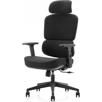 Otočná kancelářská židle Angel černá, látková, s nastavením do 150 kg