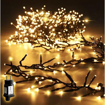 Vánoce Vánoční osvětlení na stromeček Řetěz 10m Salcar 1000 LED diod Teplá bílá