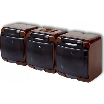 Elektrická zásuvka Hermetická Elektrická Zásuvka Karlik hnědá