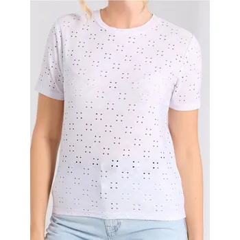 Dámská halenka Sinsay - Halenka s ažurovým vzorem - bílá - 513DO-00X - 513DO-00X-M