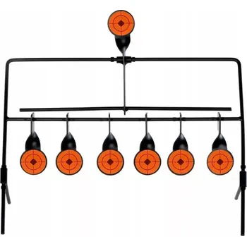 Terč na sportovní střelbu Střelecký Terč s Resetem na Střelnici Lapač Střeliva 5 Cílů Velké Terče