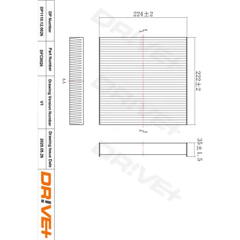 Kabinový filtr Filtr vzduchu v interiéru Dr!ve+ DP1110.12.0026