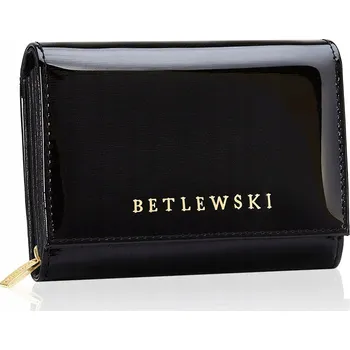 Peněženka Betlewski dámská peněženka z pravé kůže černá