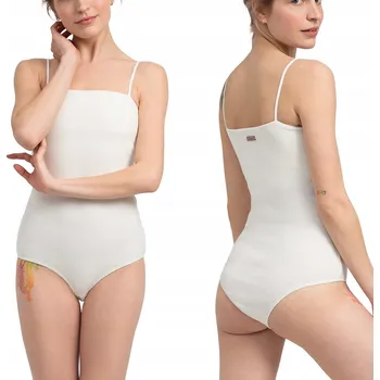 Body DÁMSKÉ STYLOVÉ BODY NA RAMÍNKA HLADKÉ BAVLNĚNÉ ECRU VÝPRODEJ 44 XXL