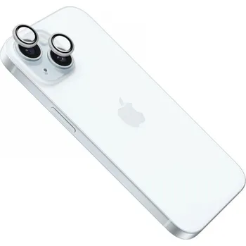 Ochranná skla čoček fotoaparátů FIXED Camera Glass pro Apple iPhone 16/16 Plus, stříbrná