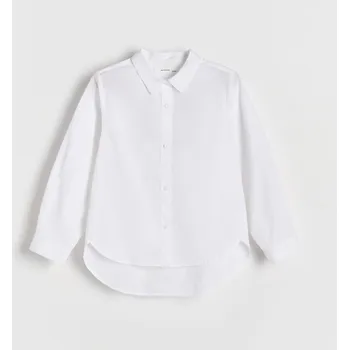 Dívčí košile Reserved - Bavlněná košile - bílá - 204BG-00X - 204BG-00X-116