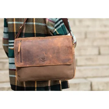 Pánská taška přes rameno Paolo Peruzzi v hnědé barvě T-20-BR